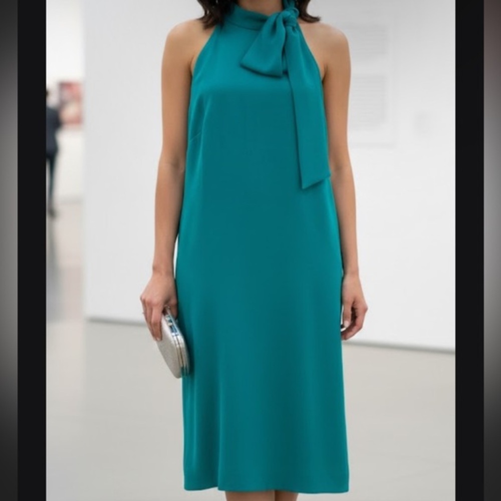 Vince Camuto Teal Midi Dress - Picture 1 of 8